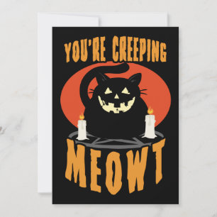 Invitation Vous êtes en train de ramper Meowt Pun de chat n