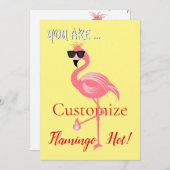 Invitation Vous Êtes Flamant rose Hot Thunder_Cove (Devant / Derrière)