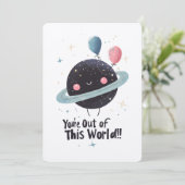 Invitation Vous êtes hors de ce monde ! Galaxies de l'espace (Debout devant)