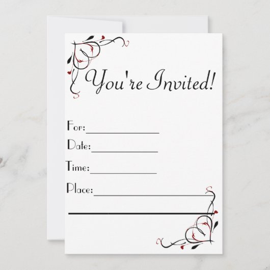 Invitation Vous êtes invité (Devant)