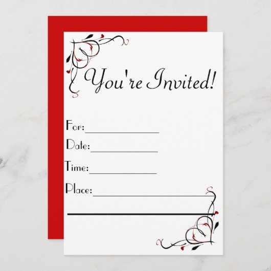 Invitation Vous êtes invité (Devant / Derrière)