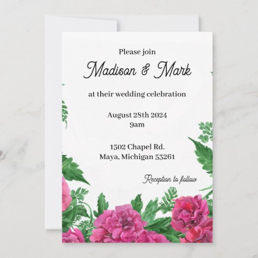 Invitation Vous êtes invité (Dos)