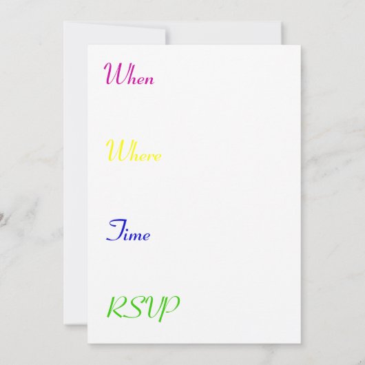 Invitation Vous êtes invité (Dos)