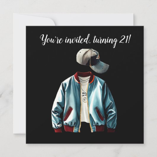 Invitation Vous êtes invité, à 21 ans ! (Devant)