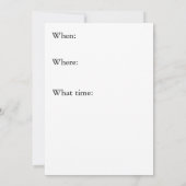 Invitation Vous êtes invité à dîner ! (Dos)