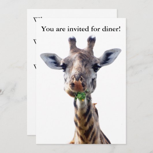 Invitation Vous êtes invité à dîner ! (Devant / Derrière)