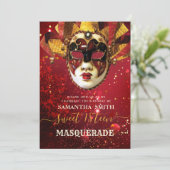 Invitation Vous êtes invité à mon bal masqué pour mes 16 ans (Debout devant)