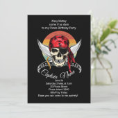 Invitation Vous êtes invité à un anniversaire de pirate (Debout devant)