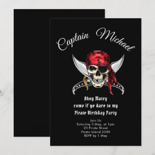 Invitation Vous êtes invité à une aventure pirate
