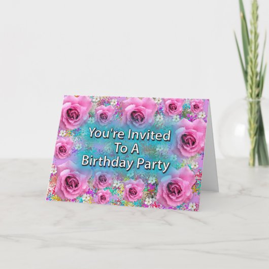 Invitation Vous êtes invité à une fête d'anniversaire (Devant)
