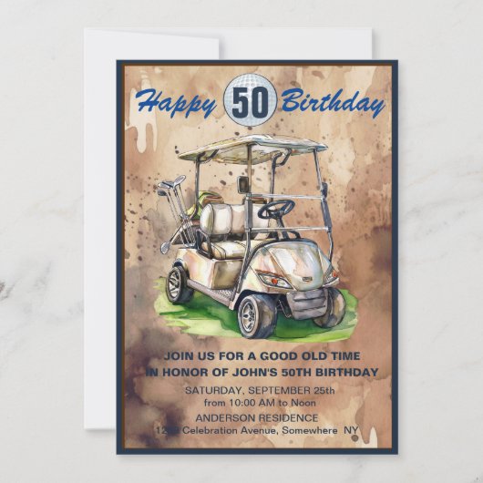 Invitation Vous êtes invité à une Fif-tee Golf Party ! (Devant)