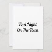 Invitation Vous êtes invité à une nuit en ville (Dos)