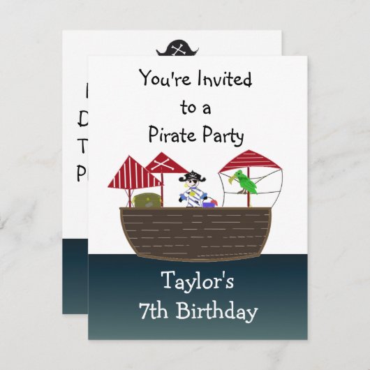 Invitation Vous êtes invité à une Pira... (Devant / Derrière)