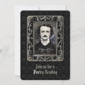 Invitation Vous êtes invité à une poésie lecture poe Hallowee (Devant)