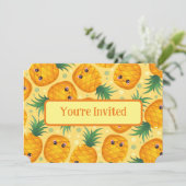 Invitation Vous êtes Invité Ananas (Debout devant)