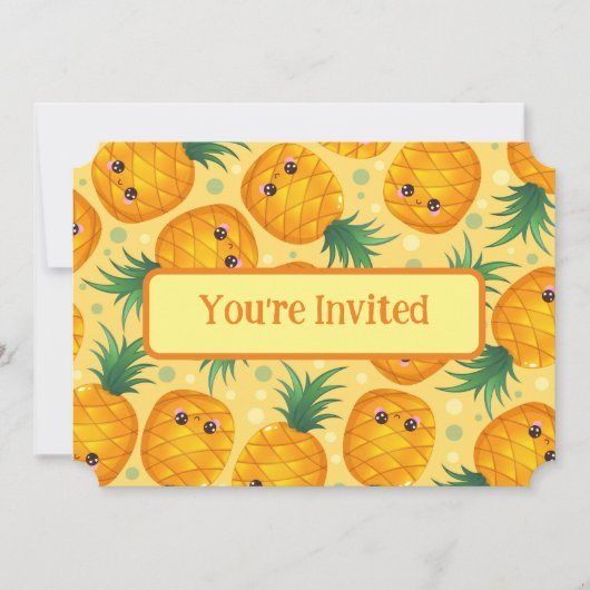 Invitation Vous êtes Invité Ananas (Devant)