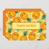 Invitation Vous êtes Invité Ananas (Devant / Derrière)