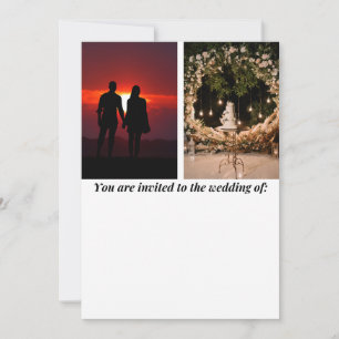 Invitation Vous êtes invité au mariage de