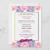 Invitation Vous êtes Invité Bingo Fleurs de Soirée (Dos)