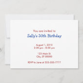 Invitation Vous êtes invité - Cercles bleus et rouges (Dos)