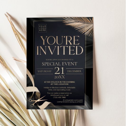 Invitation Vous êtes invité - Cérémonie d'inauguration Black