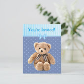 Invitation Vous êtes invité, c'est un Baby shower garçon Invi (Debout devant)