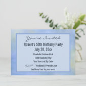 Invitation Vous êtes invité Décontracté Abstrait Blue Yellow  (Debout devant)