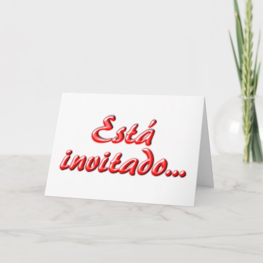 invitation "Vous êtes invité", espagnol (Devant)