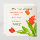 Invitation Vous Êtes Invité Fête des mariées Florale (Devant / Derrière)