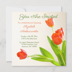 Invitation Vous Êtes Invité Fête des mariées Florale
