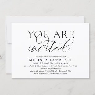 Invitation Vous Êtes Invité, Fête Fête des mariées Moderne In