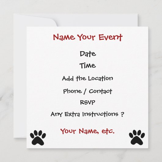 Invitation Vous êtes invité ! par SRF (Dos)