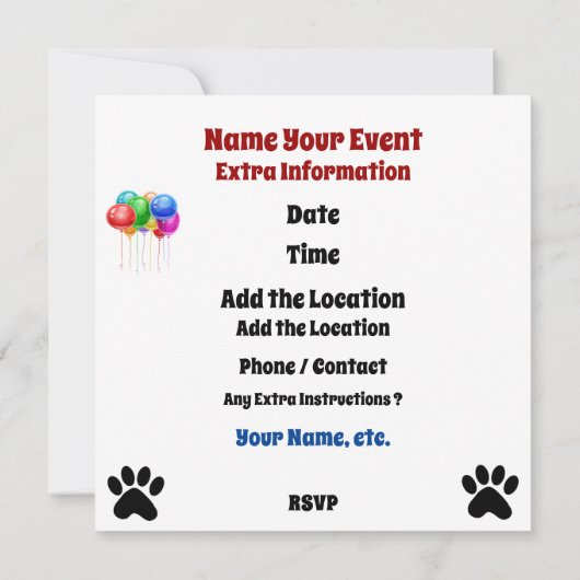 Invitation Vous êtes invité ! par SRF (Dos)
