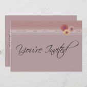 Invitation Vous êtes invité personnalisable événement-rose fl (Devant / Derrière)