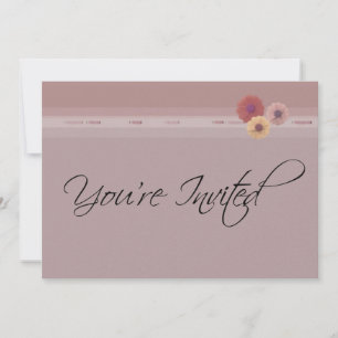 Invitation Vous êtes invité personnalisable événement-rose fl