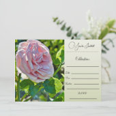 Invitation Vous êtes invité - Rose unique (Debout devant)