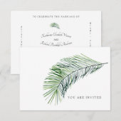 Invitation Vous êtes invité Simple site de mariage tropical (Devant / Derrière)