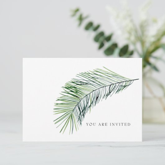 Invitation Vous êtes invité Simple Tropical Mariage Website (Debout devant)