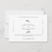 Invitation Vous êtes invité Simple Tropical Mariage Website (Dos)