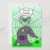 Invitation Vous êtes Invité Spider Halloween Party (Devant)