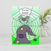 Invitation Vous êtes Invité Spider Halloween Party (Debout devant)