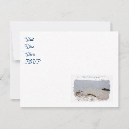 Invitation Vous êtes invité thème de plage (Dos)