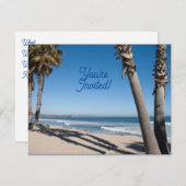 Invitation Vous êtes invité thème de plage (Devant / Derrière)