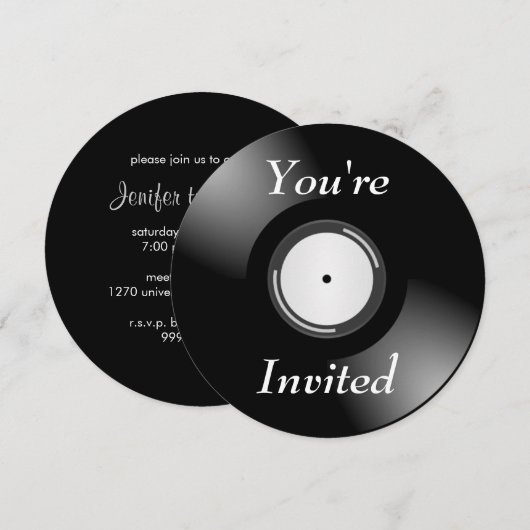 Invitation Vous êtes invité - Vinyl Record (Devant / Derrière)