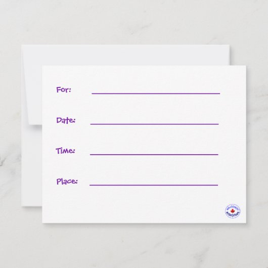 Invitation VOUS êtes invités ! (Dos)