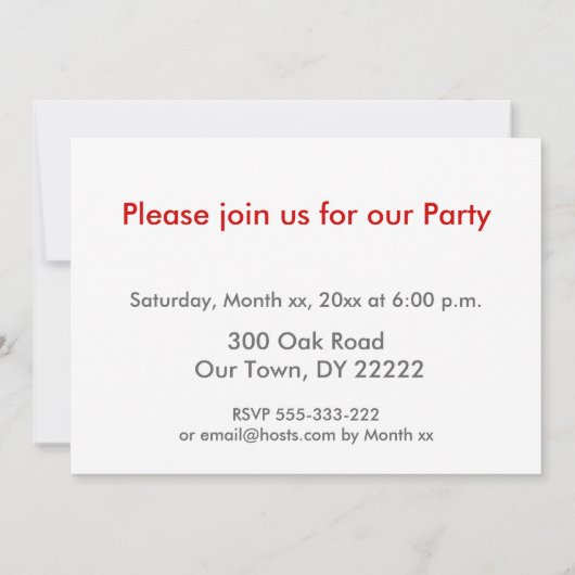 Invitation Vous êtes invités (Dos)