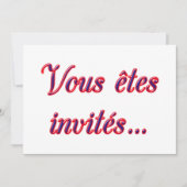 Invitation Vous êtes invités (Devant)