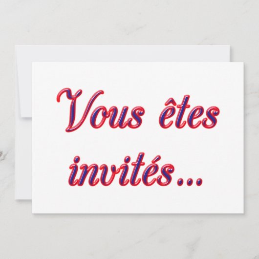 Invitation Vous êtes invités (Devant)