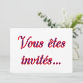 Invitation Vous êtes invités (Debout devant)