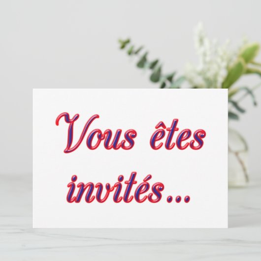 Invitation Vous êtes invités (Debout devant)
